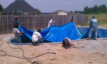 pool liner vinyl concrete construction fiberglass installations comparing